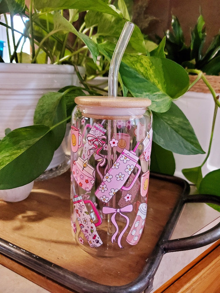 Candles & Coffee - Glass Cup