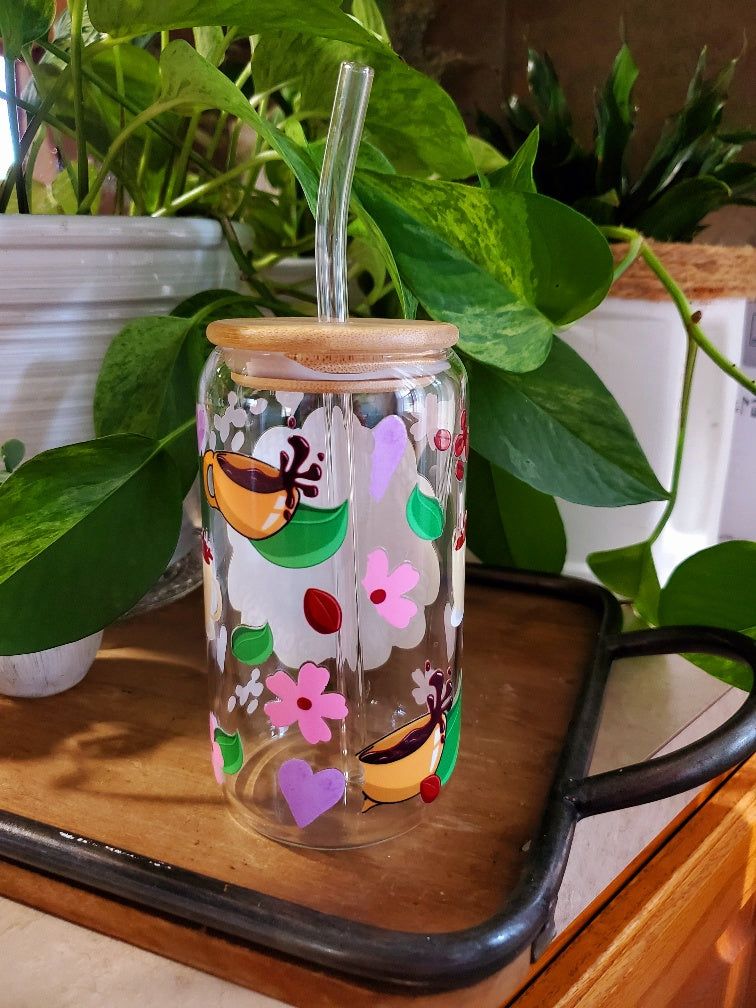 Necesito Cafe - Glass Cup