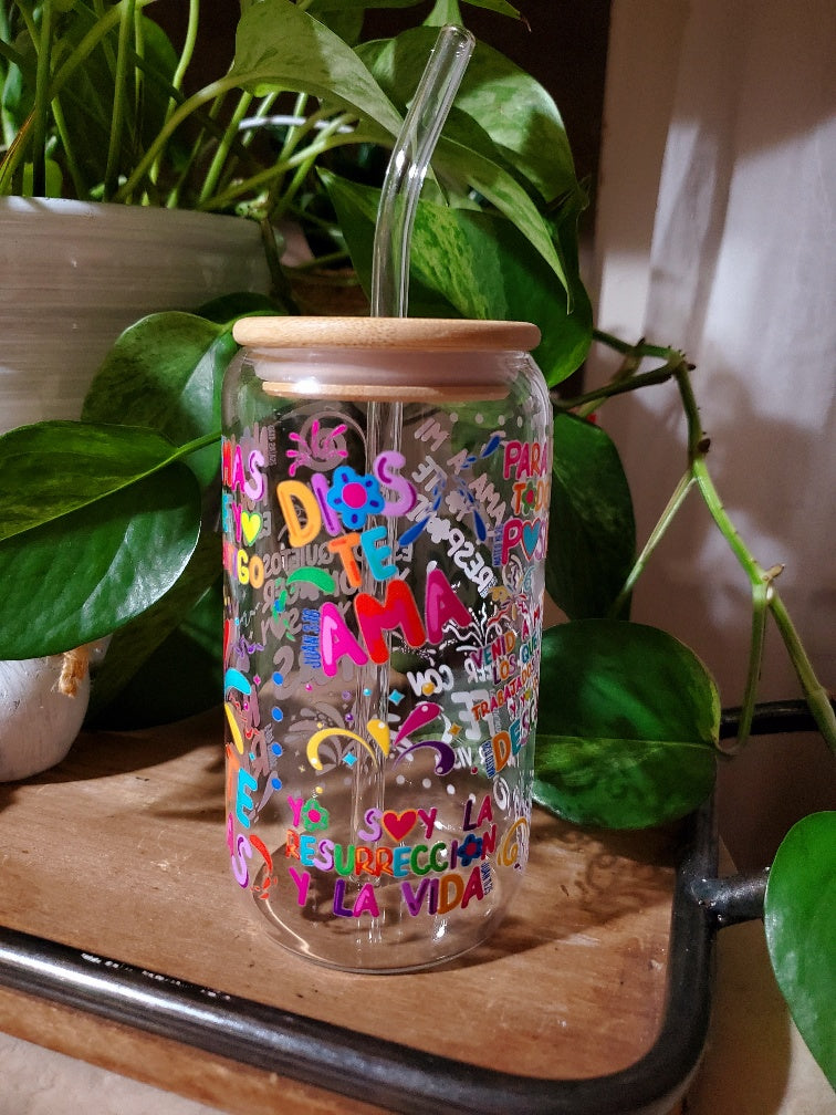 Dios te ama - Glass Cup