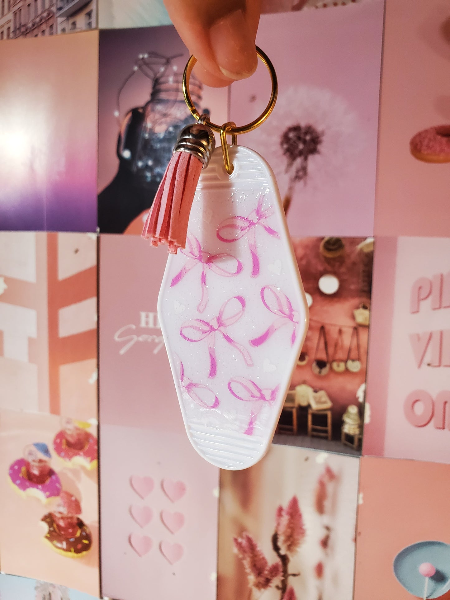Bows & Hearts Keychain