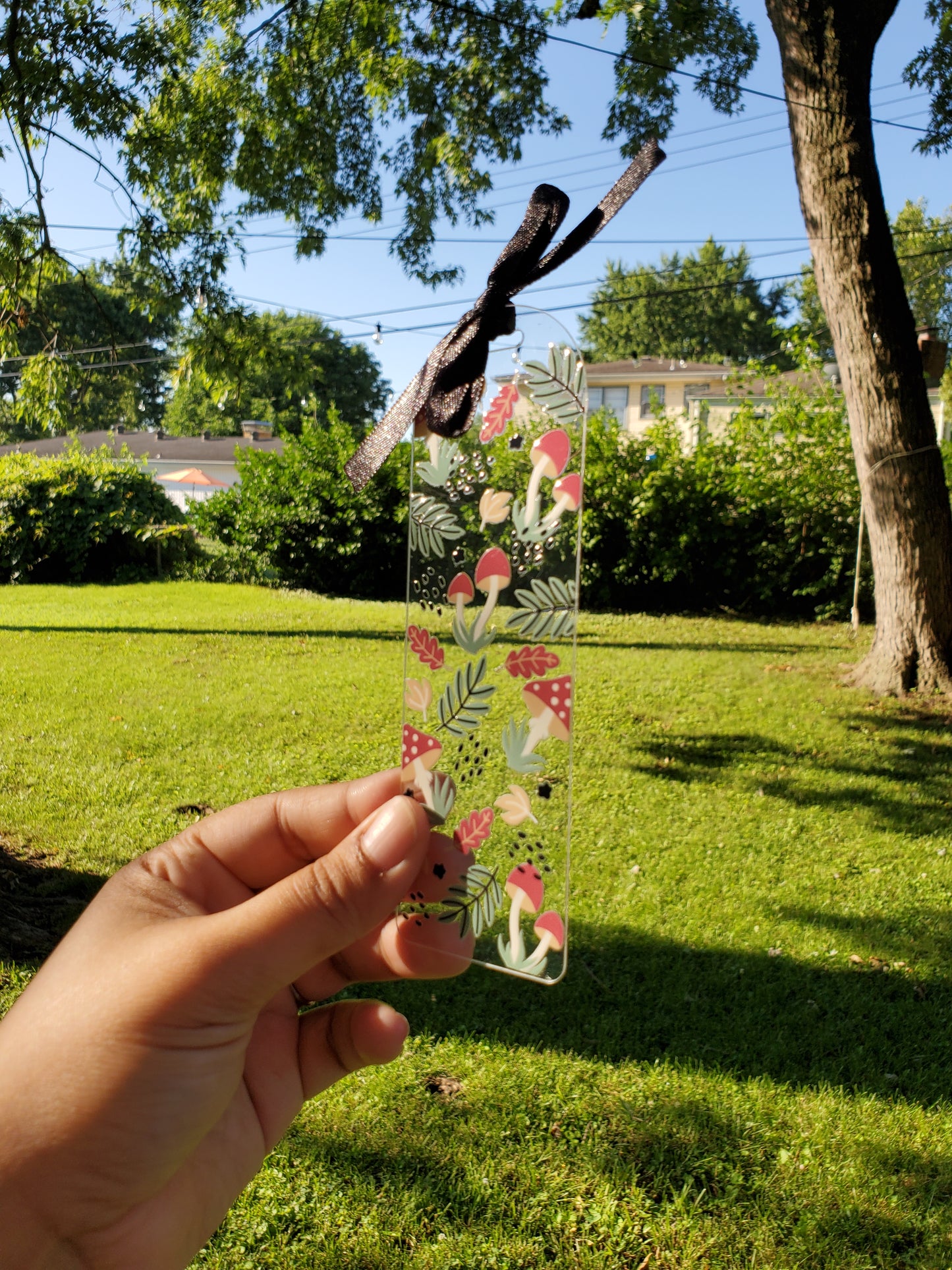 Red Mushrooms - Acrylic Bookmark
