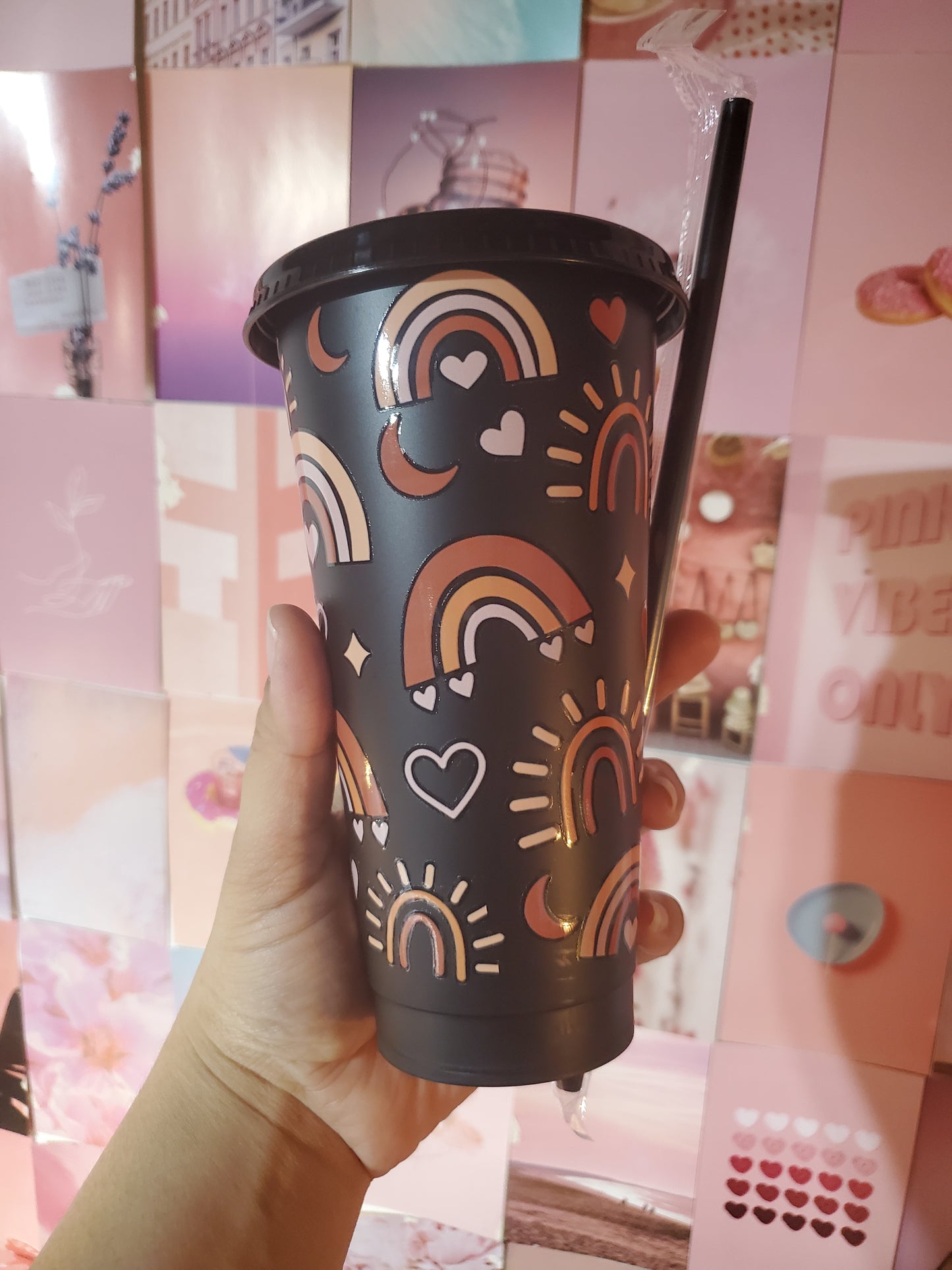 Boho Rainbow Cold Cup