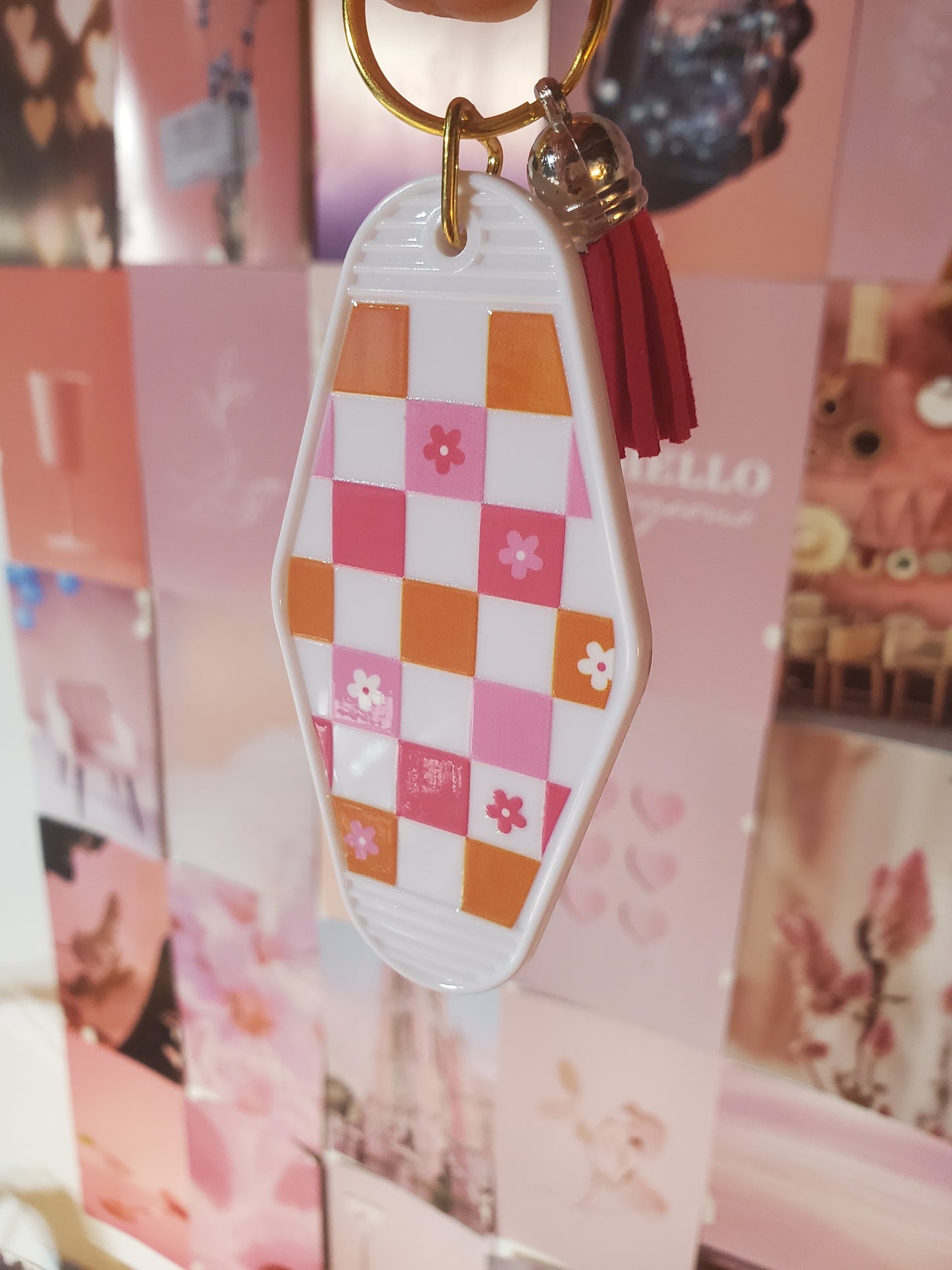 Checkerboard Keychain
