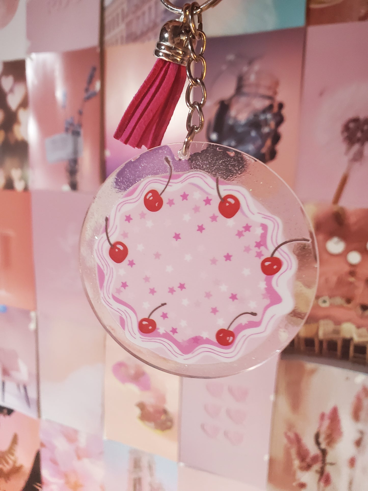 Cherry Cake Keychain