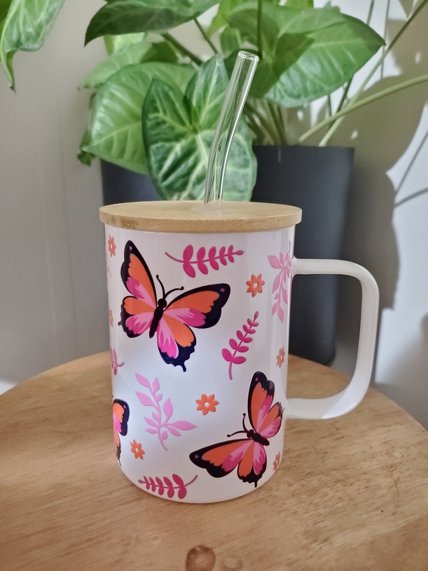 Spring Butterflies - Glass Mug