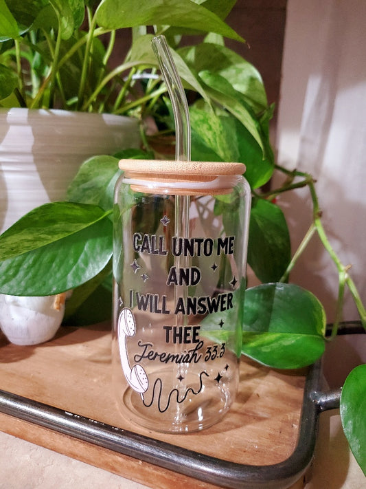 Jeremiah 3:33 - Glass Cup
