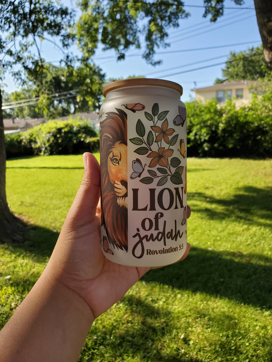 Lion of Judah - Glass Cup