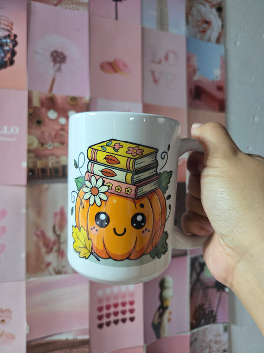 Books & Pumpkin - Coffee Mug